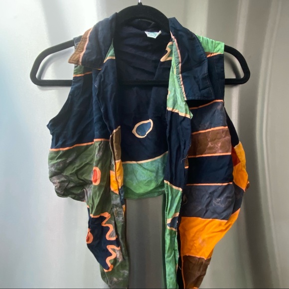 VINTAGE TIE FRONT CROP TOP - Picture 5 of 13